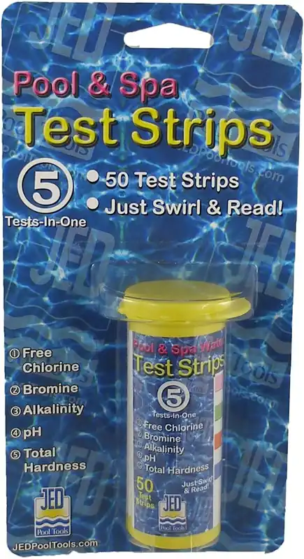 JED Pool Tools 00-IT490 50 Count 4 in 1 Pool and Spa Test Strips