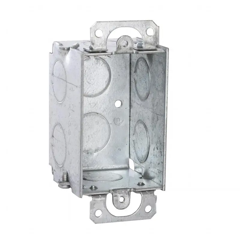 Multiple 420 Switch Box, 2IN Deep, 1/2IN KO, Plaster Ears