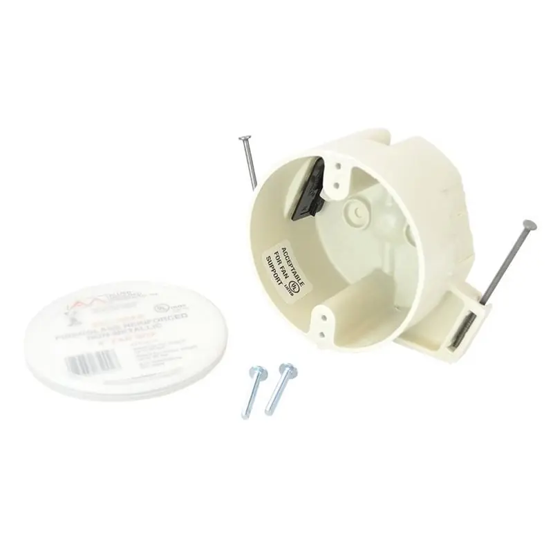 Allied Moulded Products 9351-NKFR 4IN Round Fan Support Box, New Work