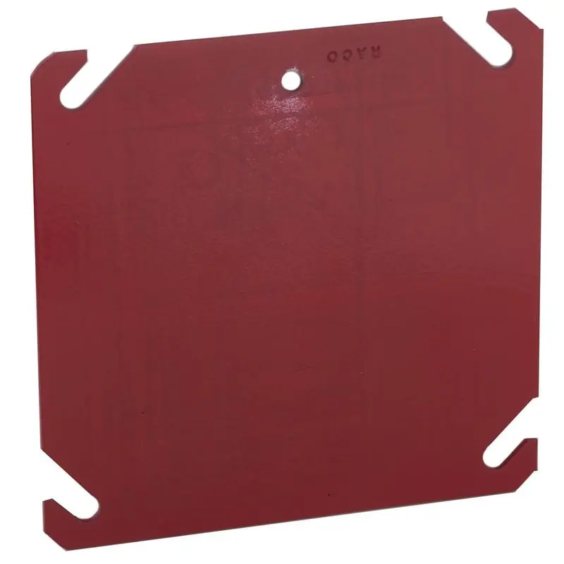Multiple 911-8 4 Square Blank Cover, Red