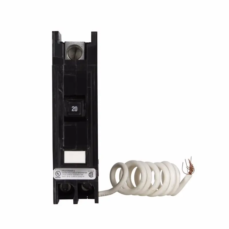Eaton QCGFT1020 QC, 1 Pole, 20 Amp, GFI Circuit Breaker, 120/240 Volt