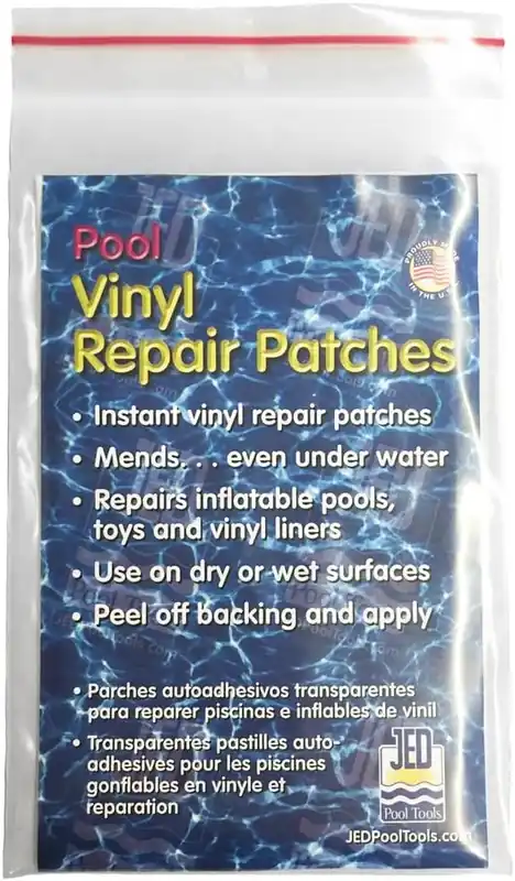 JED Pool Tools 35-240 Vinyl Patch Pool/Spa Repair Kit Self-Adhesive
