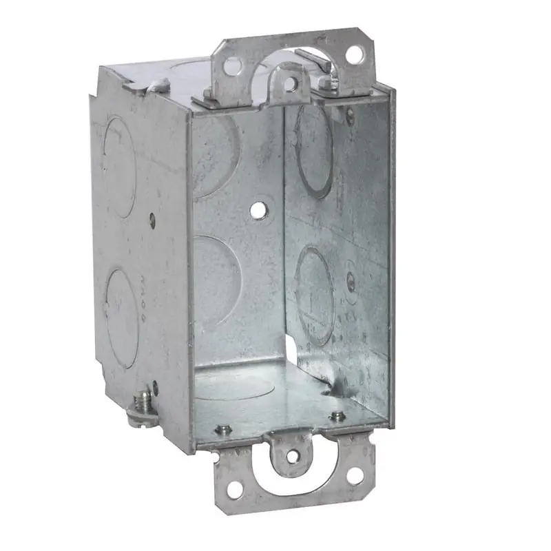Multiple 500 Switch Box, 2-1/2IN Deep, 1/2IN KO, Plaster Ears