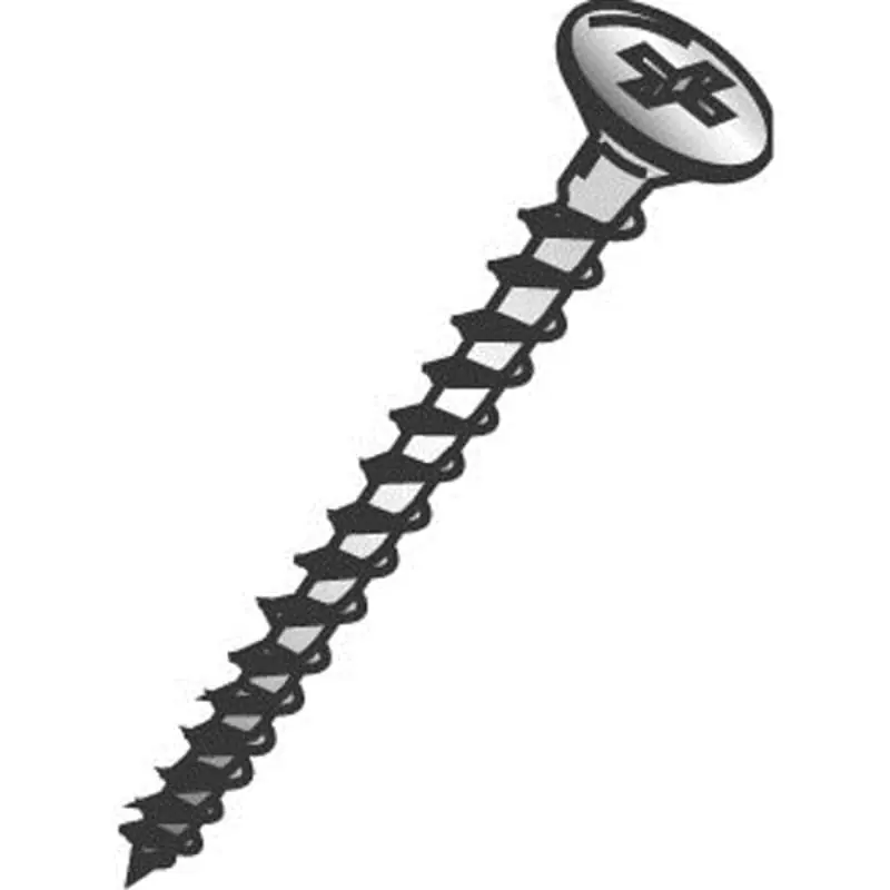 CULLY 79624J 6 x 1-1/4IN Drywall Screw, Bugle Head, Fine Thread, Phillips, Black, 100/Jar