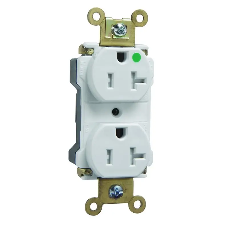 Legrand PTTR63HW 20 Amp, 125 Volt, Tamper-Resistant Straight Blade Receptacle, White