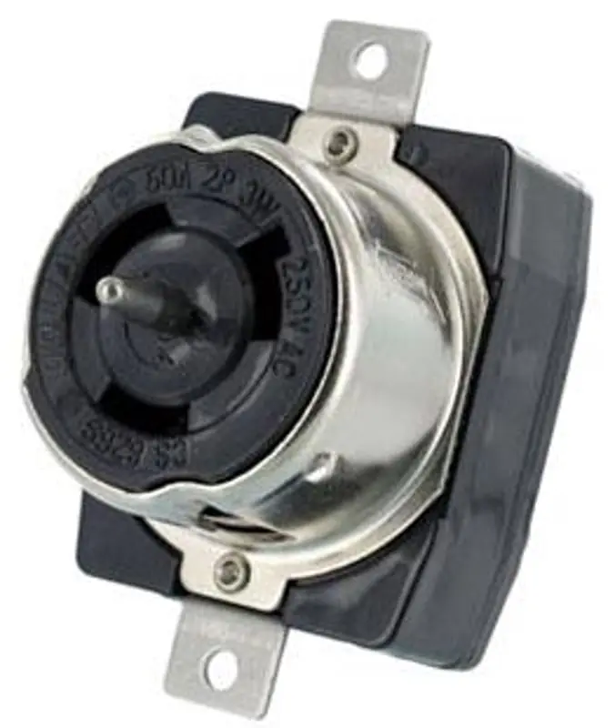 LEVITON CS82-69 Locking Receptacle 50 Amp 250 Volt Flush Mount California-Style