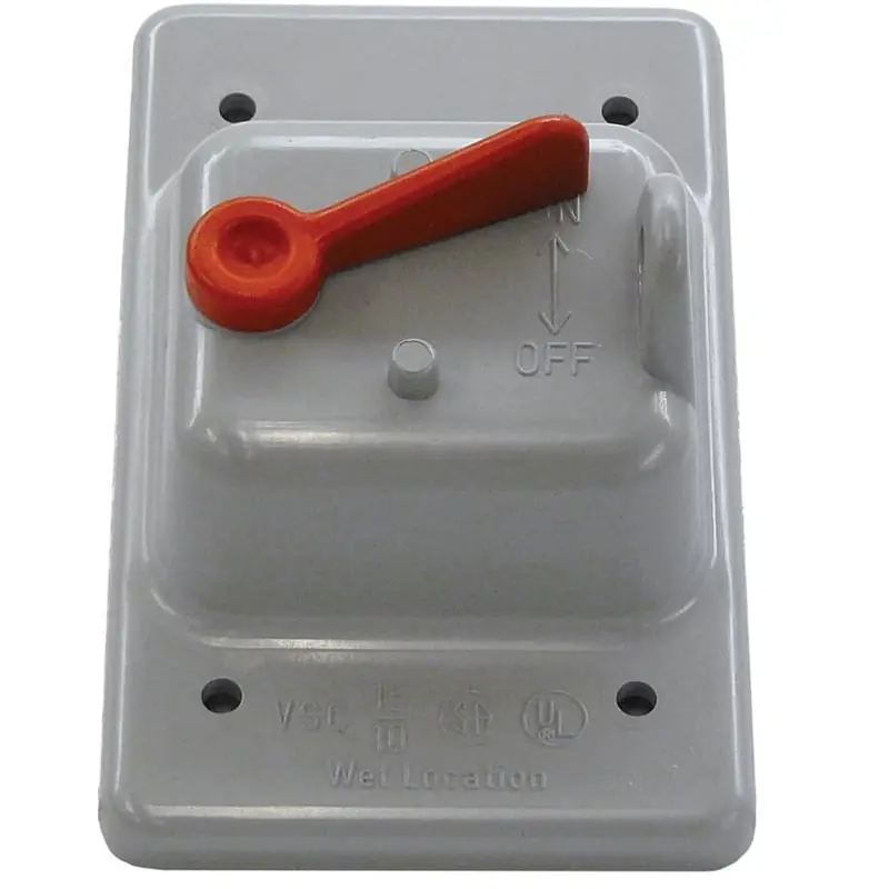 CANTEX 5133331 2 Gang Weatherproof Toggle Switch Cover Gray