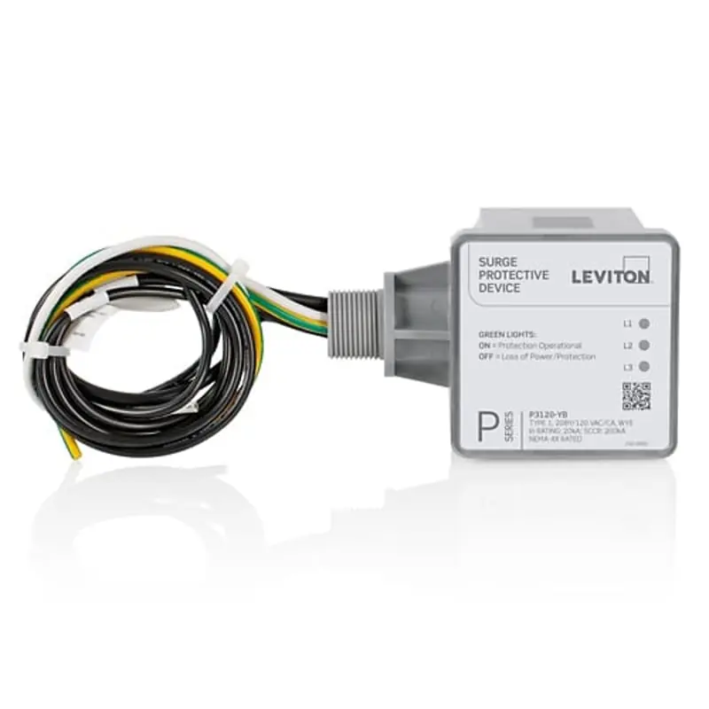 Leviton P3120-YB Type 1 Surge Protective Device, 208Y/120 VAC, 3 Phase WYE
