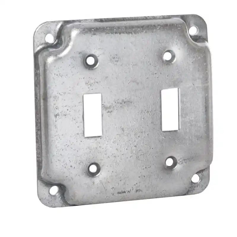 Multiple 803C 4 Square, 2 Toggle Switch Raised Cover