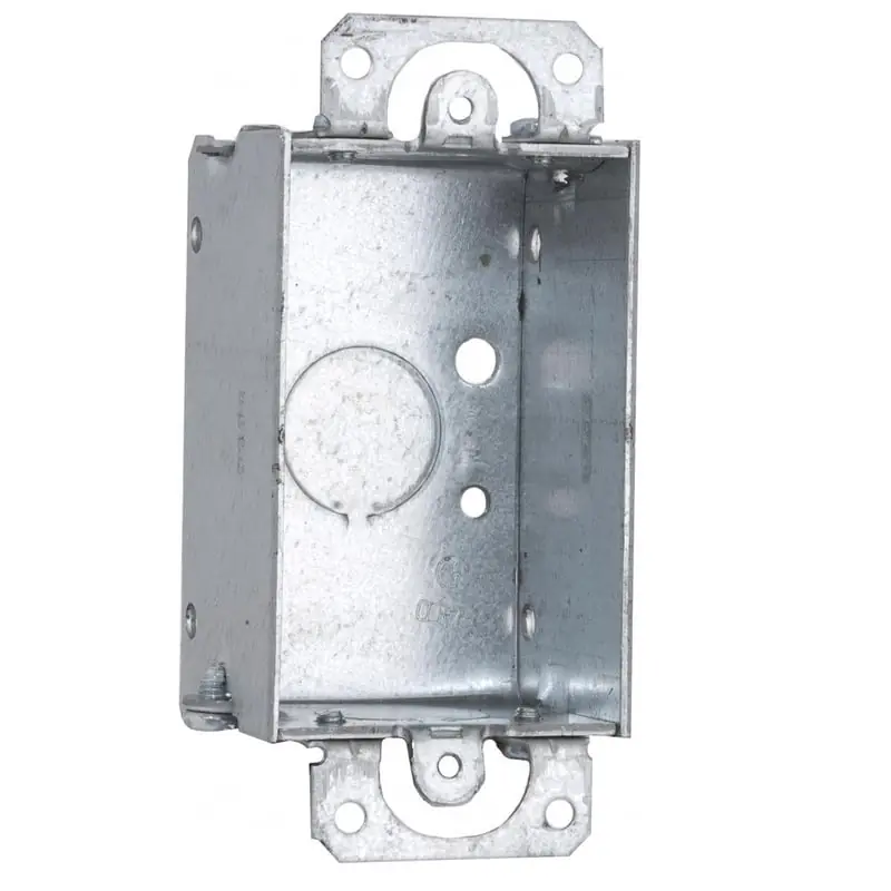 Multiple 400 Switch Box, 1-1/2IN Deep, 1/2IN KO, Plaster Ears
