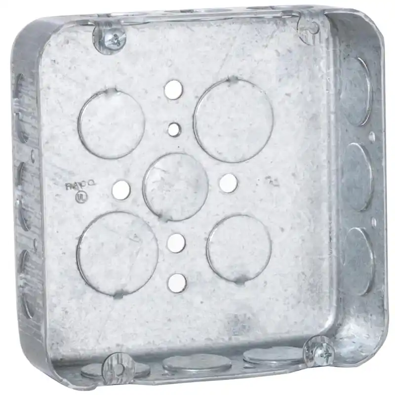 Multiple 245 4-11/16 Square Box, 1-1/2IN Deep, 1/2IN and 3/4IN KO