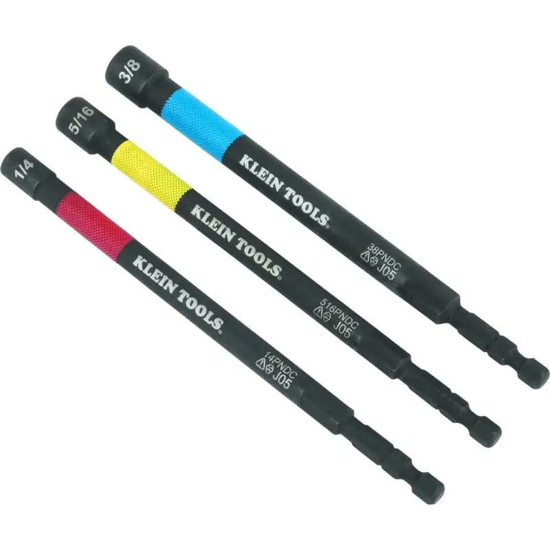 Klein Tools 65411PK3 Magnetic Power Nut Setter 3-Piece Set