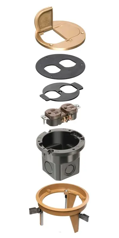 Arlington FLB4360MB Round Floor Box With Flip Lids