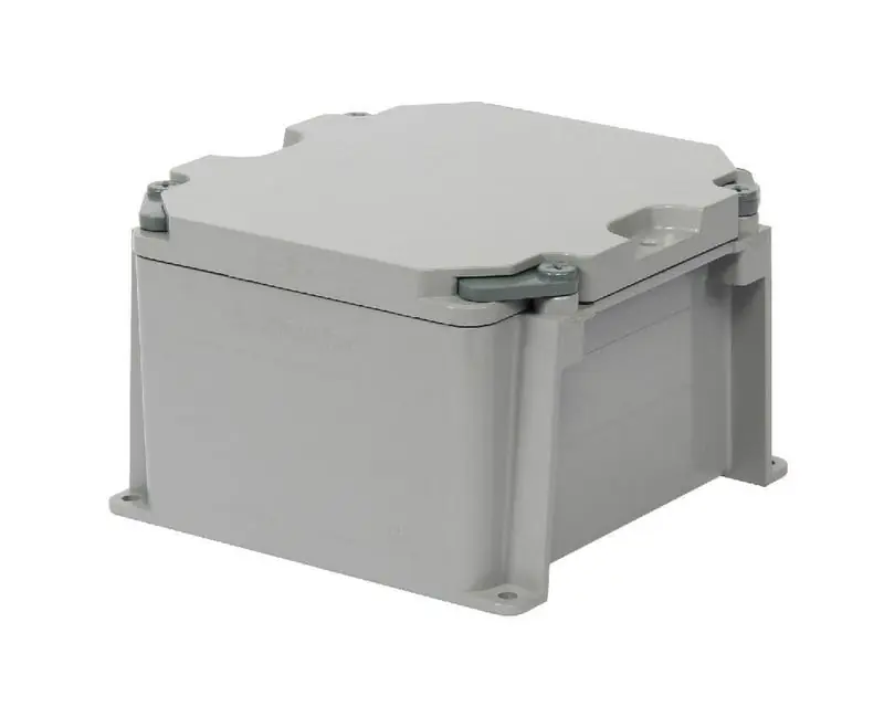 KRALOY 5133710 Cantex 6x6x4 PVC Junction Box, NEMA 3R