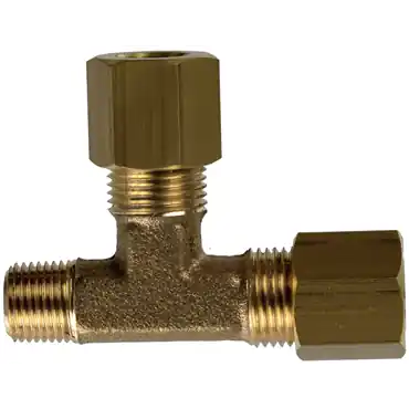 Legris 01030610 Run Tee Brass Compression Fitting 1/8 BSPT 6 mm Tube