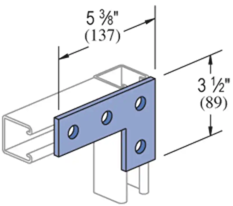Multiple PS-719-EG 4 Hole Flat Ell Fitting 5-3/8x 1/4x 3-1/2 EG