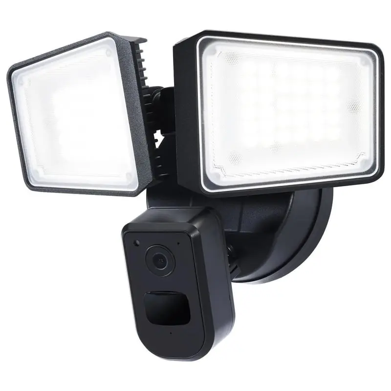 Satco 65-921 Smart Security Light 36 Watt Rectangular Outdoor Camera Starfish Enabled Black Finish