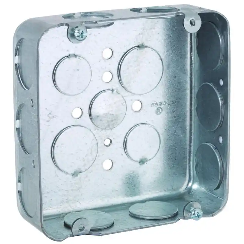 Multiple 246 4-11/16 Square Box, 1-1/2IN Deep, 1/2IN and 3/4IN KO