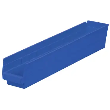 Akro-Mils 30124BLUE Shelf Bin - 4 x 23.625 x 4.125 in - Blue