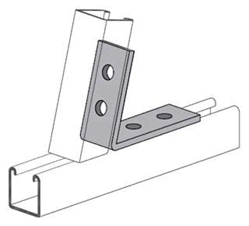 Multiple PS-793-45-DEG-EG 4 Hole Flat Tee Fitting