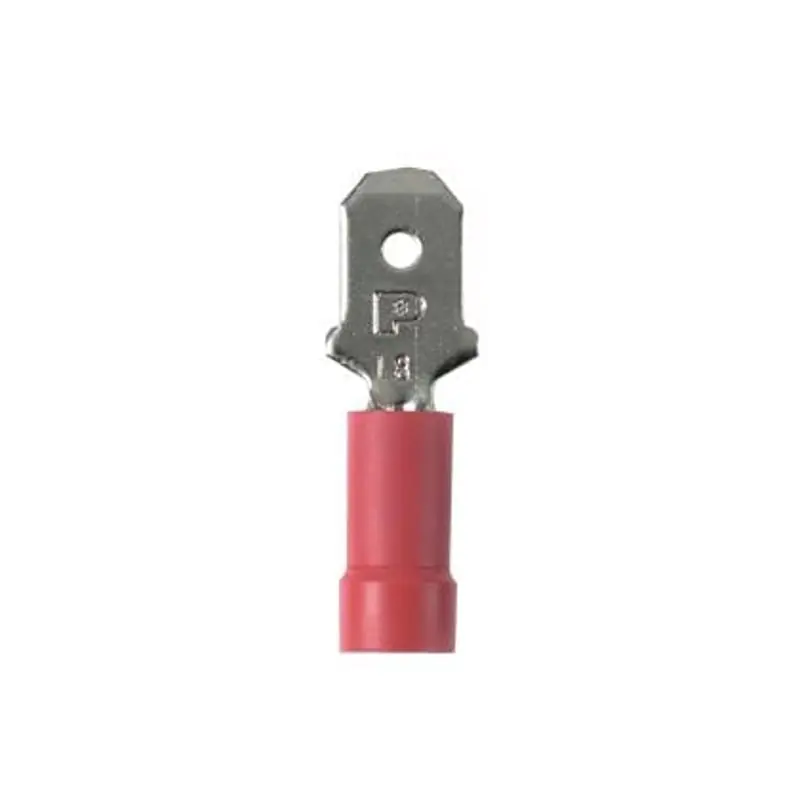 Panduit EDV18-250M-Q StrongHold Vinyl Insulated Male Disconnect Terminal, 22-18 AWG