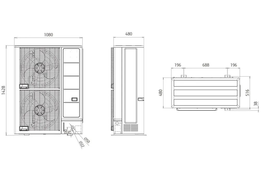 Fujitsu General America AOUA72RLBV Aoua72rlbv 72mbh Vrf Heat Pump