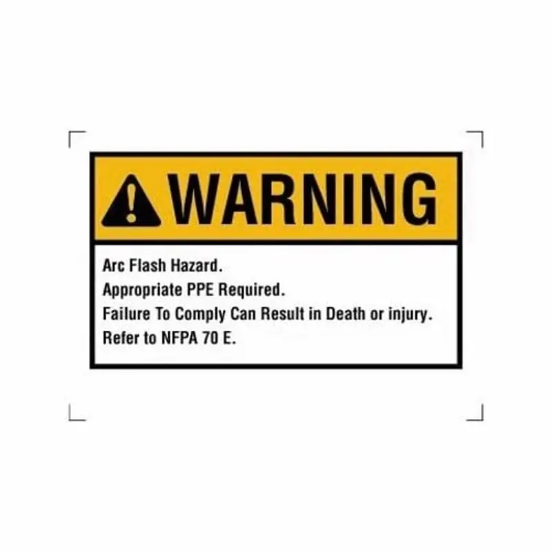 IDEAL 44-892BK Warning Label, NEC Arc Flash, 3-1/2IN x 5IN, Adhesive