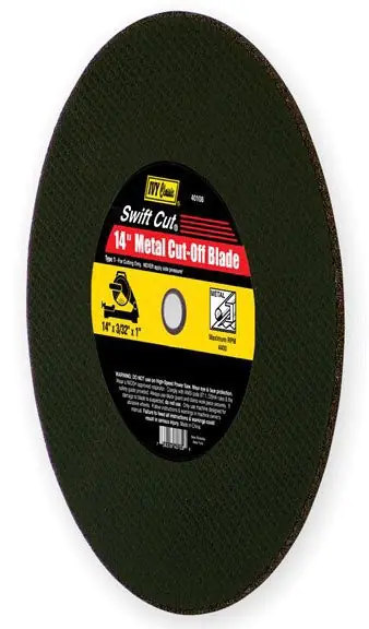 IVY Classic Industries 40108 14 x 1, 3/32 Thick, 4400 RPM Aluminum Oxide Abrasive Cut-Off Blade for Chop Saw