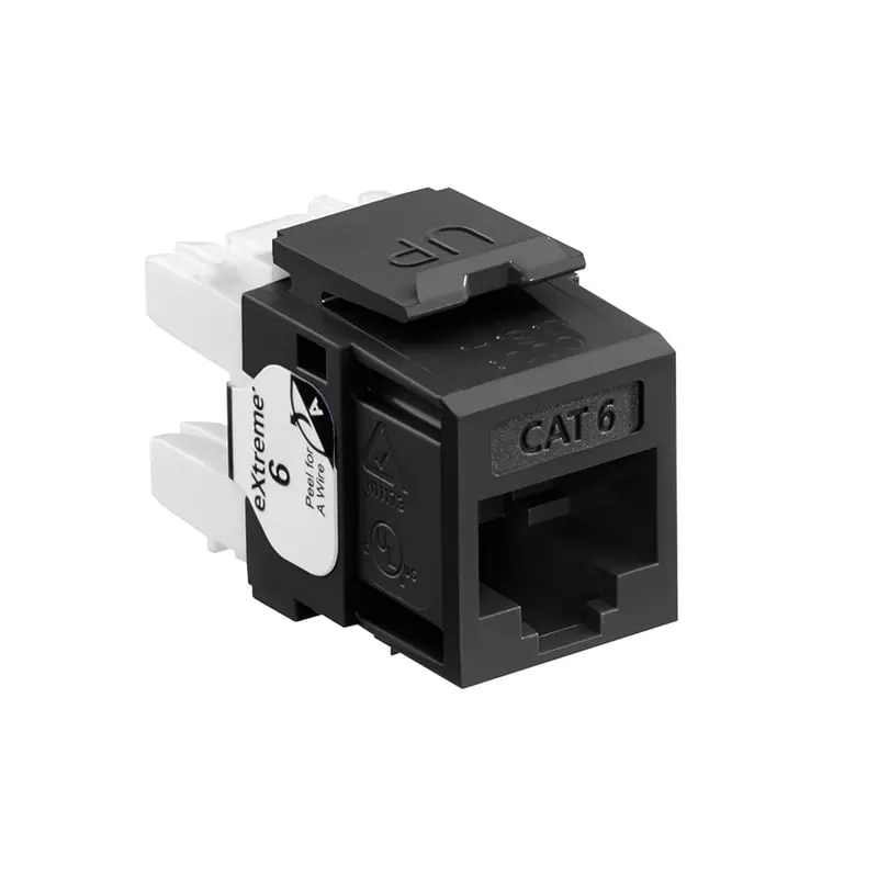 Multiple 61110-RE6 CAT6 QuickPort Connector, Black