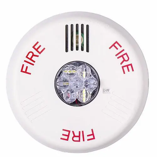 Eaton ELHSWC Wheelock Eluxa Horn Strobe LED Ceiling FIRE Clear Lens Multiple Candela Settings 24V Indoor White