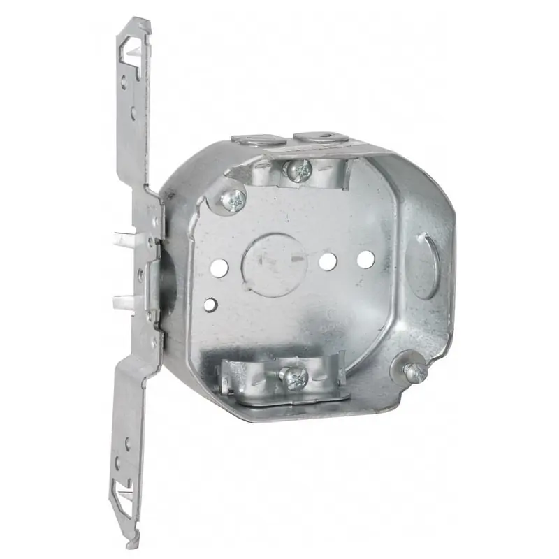 Multiple 164 4IN Octagon Box 1 1/2IN Deep 1/2IN KO NMSC Clamps Side Bracket