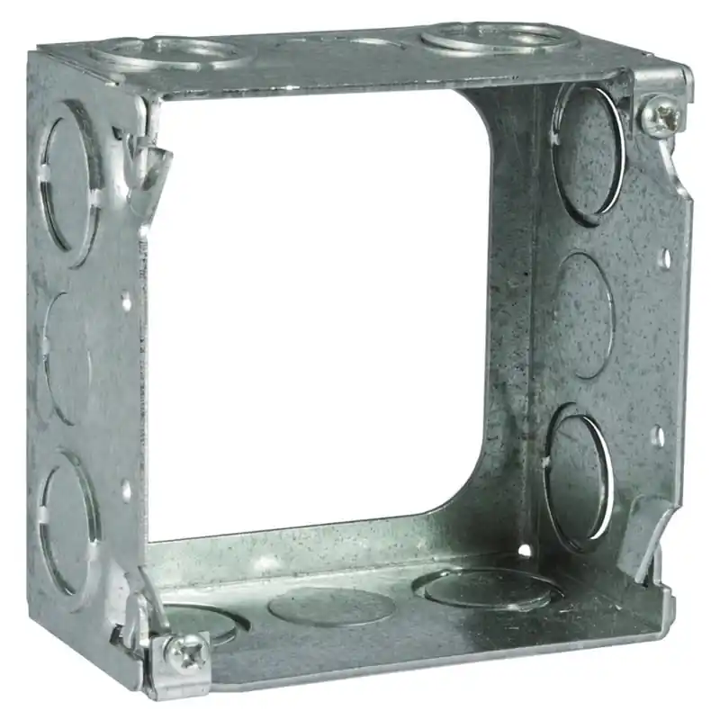Multiple 207 4 Square Extension Ring, 2-1/8IN Deep, 1/2IN and 3/4IN KO