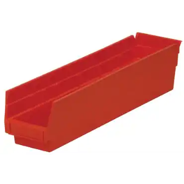 Akro-Mils 30128RED Shelf Bin - Red - 17-7/8 L x 4-1/8 W x 4 H