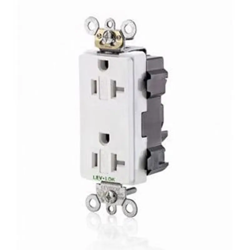 LEVITON MT163-W Lev-Lok Straight Blade Receptacle 20 Amp 125 Volt NEMA 5-20R