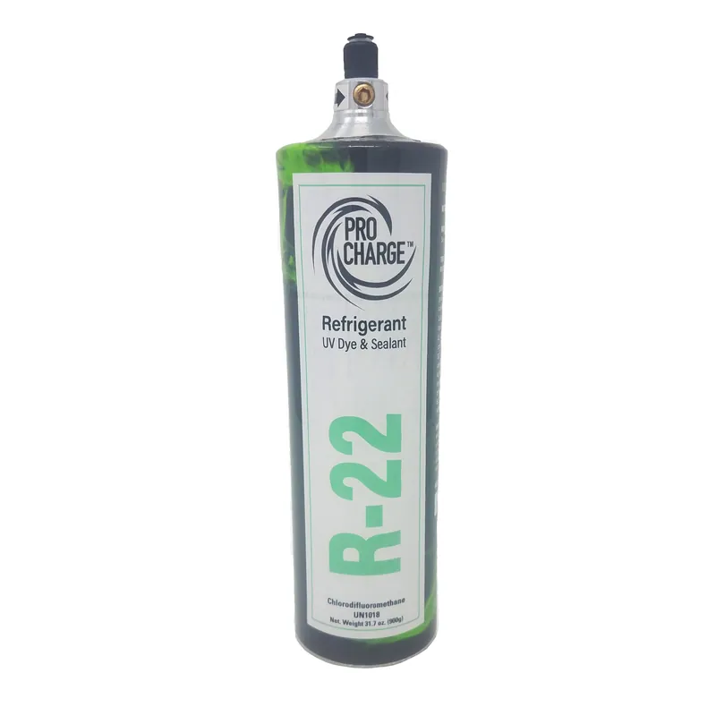PRO CHARGE 4019 Non-Flammable Refrigerant With UV Dye and Sealant, R-22 Refrigerant, 1.9 lb Can Container, Domestic