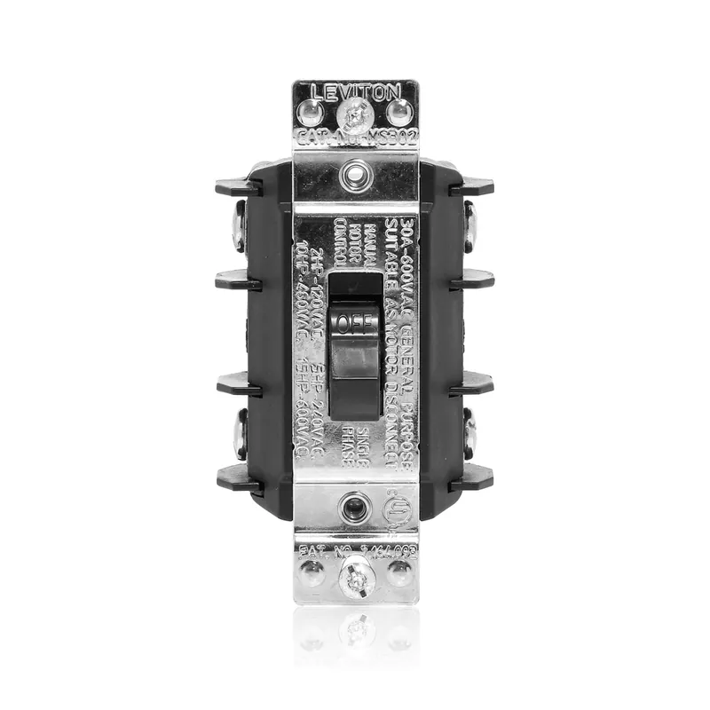Leviton MS302-DSS 30 Amp 600 Volt Double Pole Single Phase AC Motor Starter