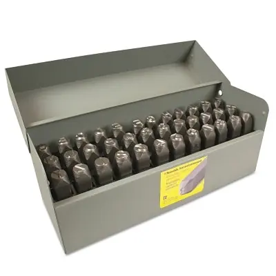 C.H. Hanson 21628 Complete Set Heavy Duty Steel Hand Stamp Sets 1/4 in (36 Pieces) Replacement MPN