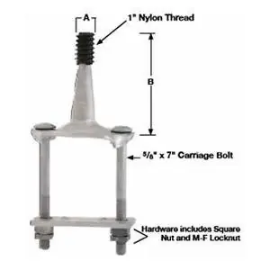 Hubbell 14322P Clamp Type Crossarm Steel 12-13/16 in.