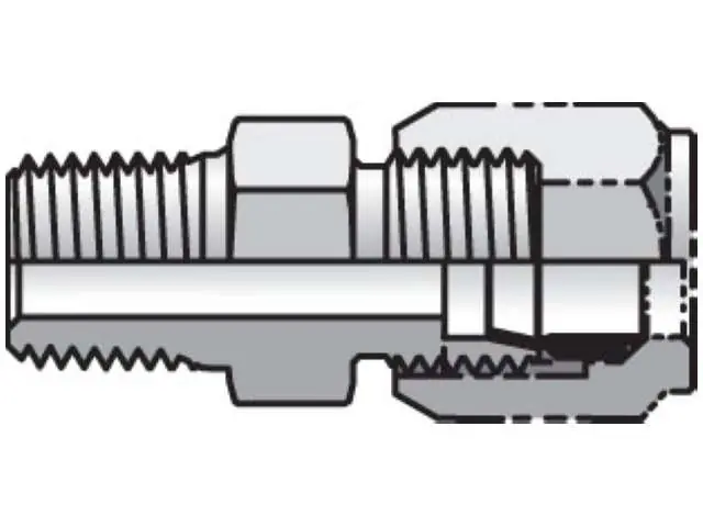 Parker 6FBU-SS Ferulok Straight FBU Male Connector Flareless / NPTF