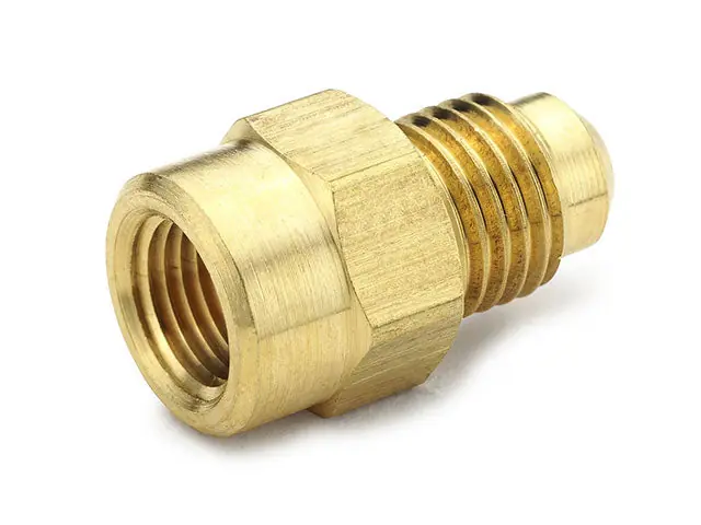 Parker 46F-10-6 Female Connector 45 Degree Flare - Brass Fitting