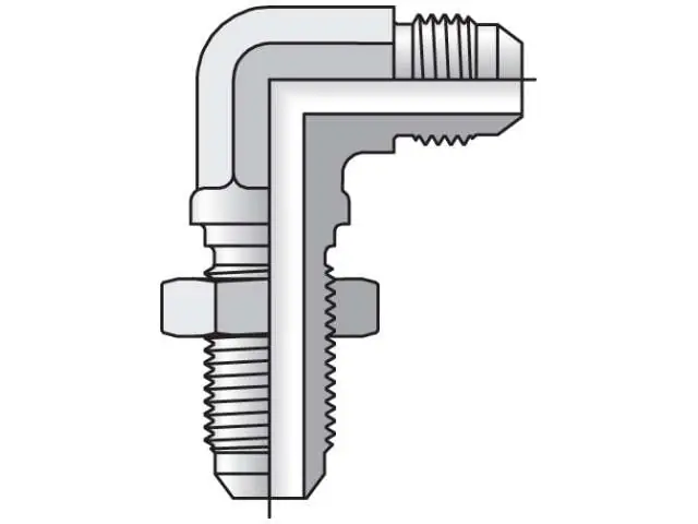 Parker 6WETX-WLN-S Triple-Lok 37 Degree 90 Degree Elbow WETX
