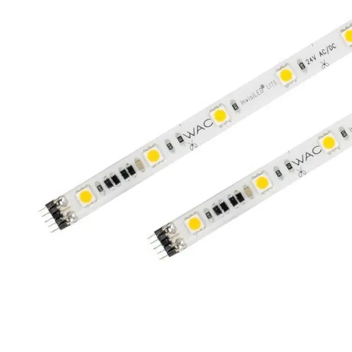 WAC Lighting LED-T24P-3L-WT InvisiLED Pro LED Tape L Connector 3000K White