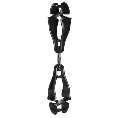Ergodyne 19412 Squids 3420 Swivel Glove Clip Holder with Dual Clips, Black, 6 EA/PK