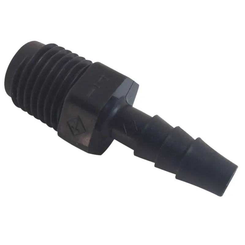 Parker P4HPL Barbed Fitting, 1/4 in, Plastic, Domestic