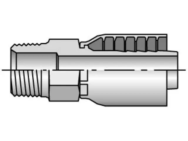 Parker 10143-6-6 43 Series 10143 Permanent Male NPTF Pipe - Rigid - Straight