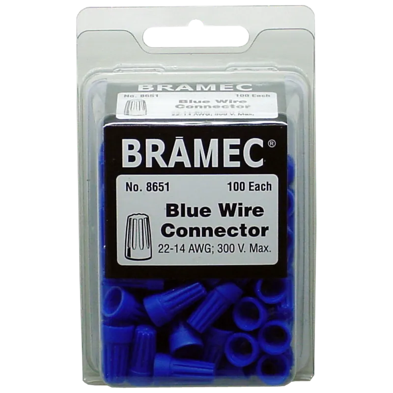 Bramec 8654 Wire Connectors 600V Max Red Thermoplastic Shell Screw-On