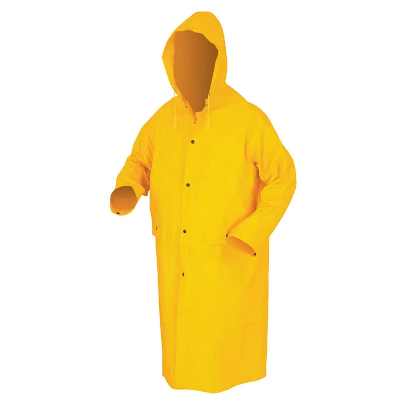 MCR Safety 200CX4 Classic Series Knee Length Raincoat Detachable Hood