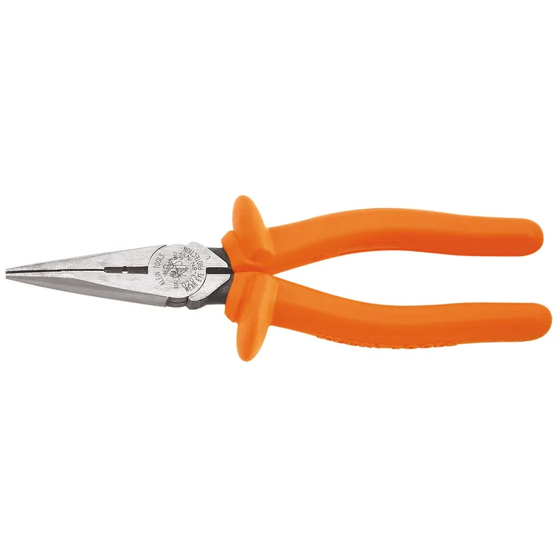 Klein D203-8-INS Long Nose Pliers, Insulated, 8-Inch