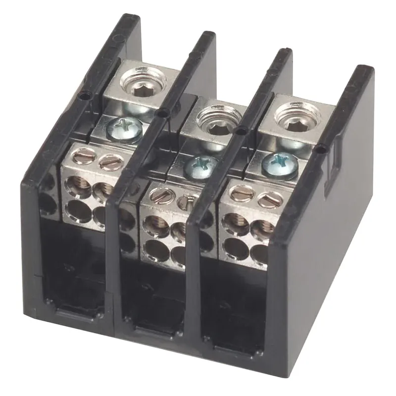 Marathon 1423570 Tin Plated Phenolic Housing Standard Power Distribution Block (1) 2/0-14-AWG Line (4) 14-4-AWG Load Copper