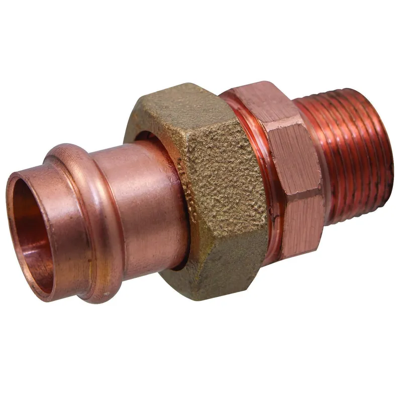NIBCO 9256840PC Union, 1-1/2 in Nominal, Press x MNPT End Style, Wrot Copper